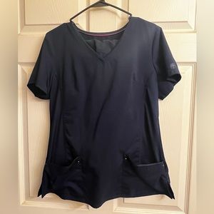 Yoga brand navy scrub top